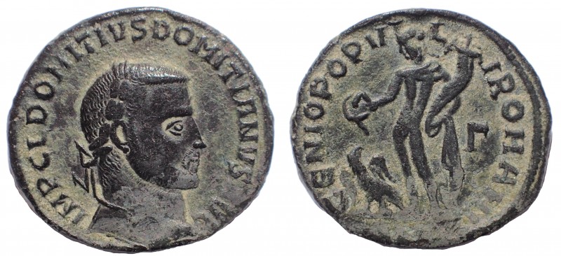 Domitius Domitianus, Usurper AD 297-298. Alexandria Follis Æ 26 m. 10.1 gm Obv: ...