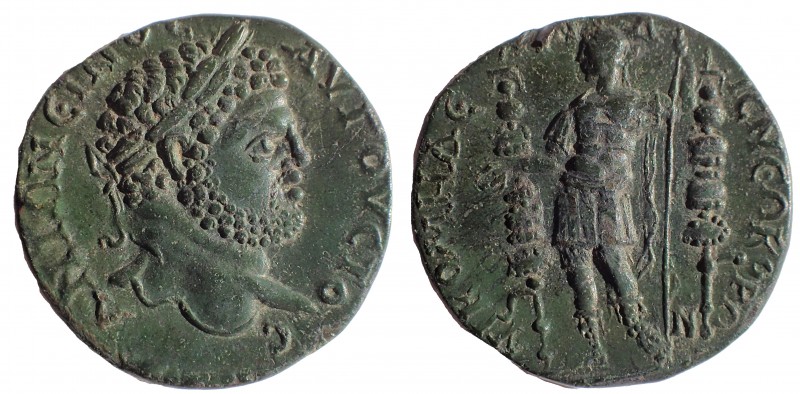 Bithynia. Nicomedia. Caracalla, 198-217. Tetrassarion Ae, 28 mm, 16.7 gm. Obv: A...