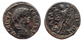 Troas. Dardanus. Geta (Caesar, 198-209). Ae 26. Abduction of Ganymede.  Very Rare.