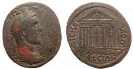 Ionia. Ephesus. Antoninus Pius (138-161). Ae 36. Temple of Artemis. Rare.