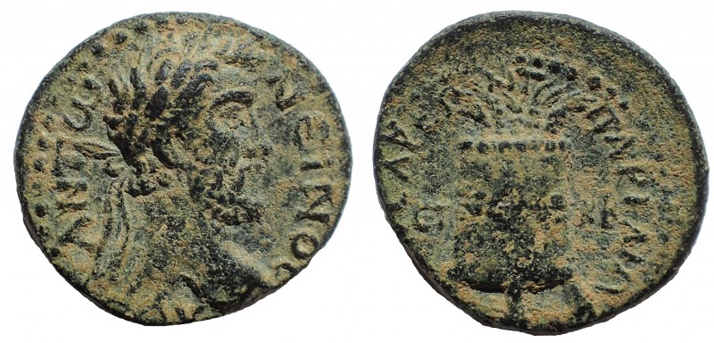 Cappadocia. Caesarea. Antoninus Pius AD 138-161. Æ 17 mm. 3.2 gm. Obv: Laureate ...
