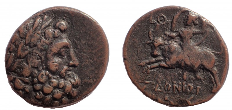 Electrotype. Phoenicia, Sidon Æ 22. Dated LN = 62/1 BC. 22 mm. 7.9 gm. Obv: Laur...