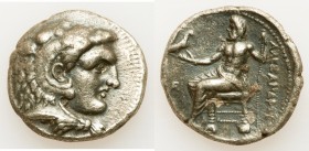MACEDONIAN KINGDOM. Alexander III the Great (336-323 BC). AR tetradrachm (27mm, 16.80 gm, 11h). VF. Late lifetime-early posthumous issue of Aradus, un...