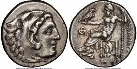 MACEDONIAN KINGDOM. Alexander III the Great (336-323 BC). AR drachm (17mm, 12h). NGC XF, brushed. Posthumous issue of Abydus, ca. 310-297 BC. Head of ...