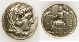 MACEDONIAN KINGDOM. Philip III Arrhidaeus (323-317 BC). AR tetradrachm (26mm, 16.88 gm, 3h). VF, porosity. Lifetime issue of Babylon, ca. 323-317 BC. ...
