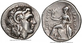 THRACIAN KINGDOM. Lysimachus (305-281 BC). AR drachm (18mm, 9h). NGC Choice VF. Ephesus, ca. 294-287 BC. Diademed head of deified Alexander III right,...