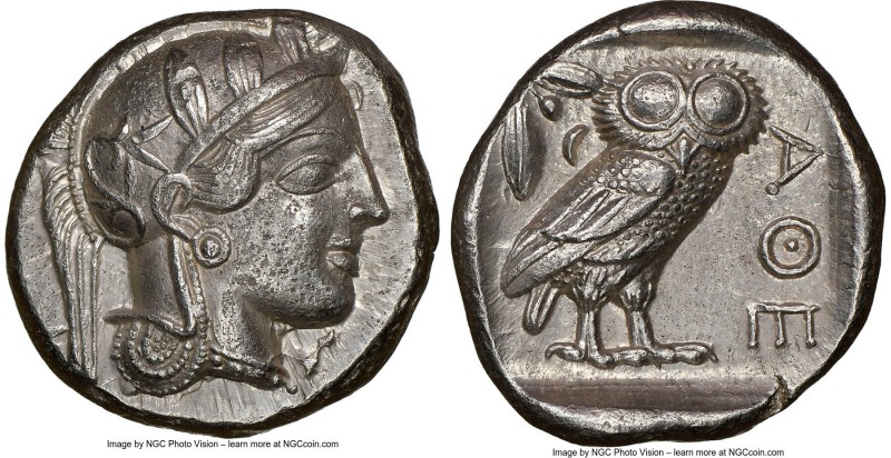 ATTICA. Athens. Ca. 440-404 BC. AR tetradrachm (25mm, 17.17 gm, 5h). NGC AU 5/5 ...
