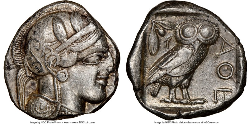 ATTICA. Athens. Ca. 440-404 BC. AR tetradrachm (24mm, 17.18 gm, 1h). NGC Choice ...