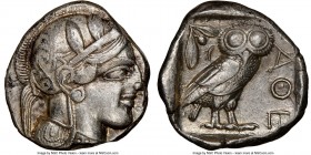 ATTICA. Athens. Ca. 440-404 BC. AR tetradrachm (24mm, 17.18 gm, 1h). NGC Choice VF 4/5 - 4/5. Mid-mass coinage issue. Head of Athena right, wearing cr...