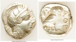 ATTICA. Athens. Ca. 440-404 BC. AR tetradrachm (25mm, 17.18 gm, 7h). XF. Mid-mass coinage issue. Head of Athena right, wearing crested Attic helmet or...