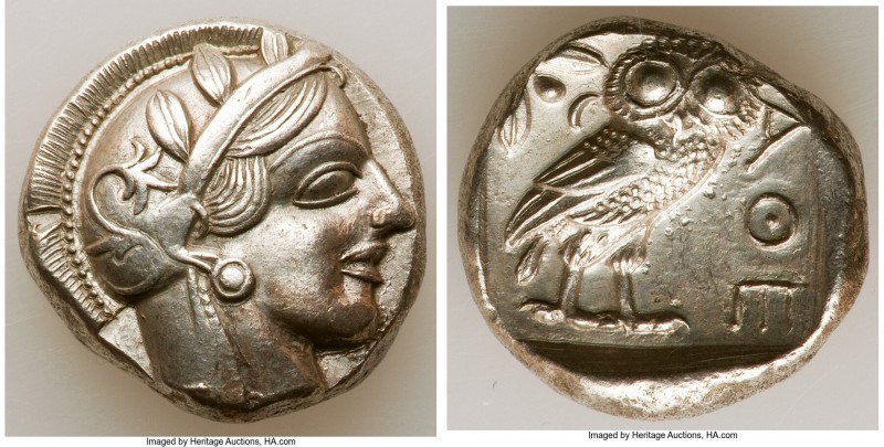 ATTICA. Athens. Ca. 440-404 BC. AR tetradrachm (24mm, 17.16 gm, 3h). Choice VF. ...