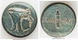 PONTUS. Amisus. Mithradates VI Eupator (ca. 120-111 or 100-95 BC). AE (27mm, 20.35 gm, 12h). Fine. Head of male (Mithradates VI?) right, wearing bashl...