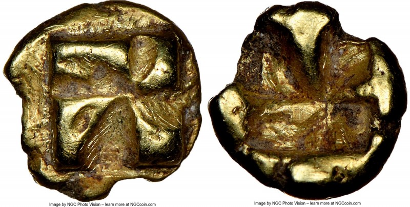IONIA. Uncertain mint. Ca. 625-550 BC. EL 1/24 stater or myshemihecte (7mm, 0.72...