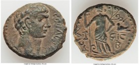 JUDAEA. Ascalon. Trajan (AD 98-117). AE (24mm, 11.41 gm, 12h). About VF. Dated Year 216 (AD 112/13). CЄΒΑCΤΟC, laureate head of Trajan right / ΑCΚΑΛΩ,...