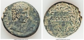 SYRIA. Antioch. Augustus (27 BC-AD 14). AE as (26mm, 12.78 gm, 12h). Choice Fine. Ca. 27-23 BC. CAESAR, bare head of Augustus right / AVGVSTVS, laurel...