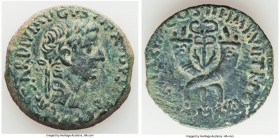 Tiberius (AD 14-37). AE dupondius (29mm, 13.57 gm, 12h). VF. Commagene (?), AD 19-20. TI CAESAR•DIVI•AVGVSTI•F•AVGVSTVS, laureate head of Tiberius rig...
