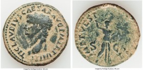 Claudius I (AD 41-54). AE as (27mm, 10.68 gm, 7h). Fine. Rome, Restoration issue under Titus, AD 80-81. TI CLAVDIVS CAESAR AVG P M TR P IMP P P, bare ...