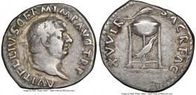 Vitellius (AD 69). AR denarius (20mm, 3.45 gm, 6h). NGC VF 5/5 - 4/5. Rome, late April-December AD 69. A VITELLIVS GERM IMP AVG TR P, laureate head of...