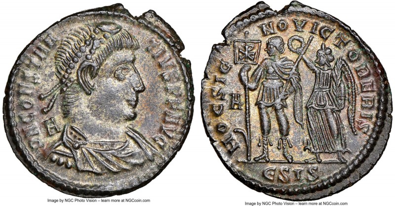 Constantius II, as Augustus (AD 337-361). BI centenionalis (26mm, 5.55 gm, 11h)....