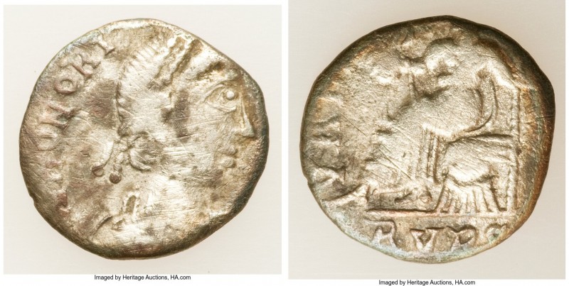 VANDALS. Pseudo-Imperial. Honorius (AD 393-423). AR siliqua (14mm, 1.58 gm, 8mm)...