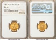 Russian Duchy. Nicholas II gold 10 Markkaa 1879-S MS63 NGC, KM8.2. A choice example with brilliant luster for this popular type.

HID09801242017

...