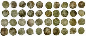 20-Piece Lot of Uncertified Issues ND (1200-1300) Fine, Sizes range from 16.8-20.9. Average weight 1.29gm. Includes Besancon Carolus (x17) and (3) oth...