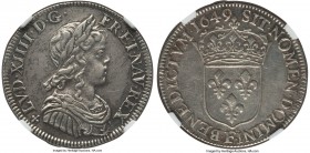 Louis XIV 1/4 Ecu 1649-F AU Details (Cleaned) NGC, Angers mint, KM162.7. A very elusive mint for the type and Louis XIV's coinage in general, some min...
