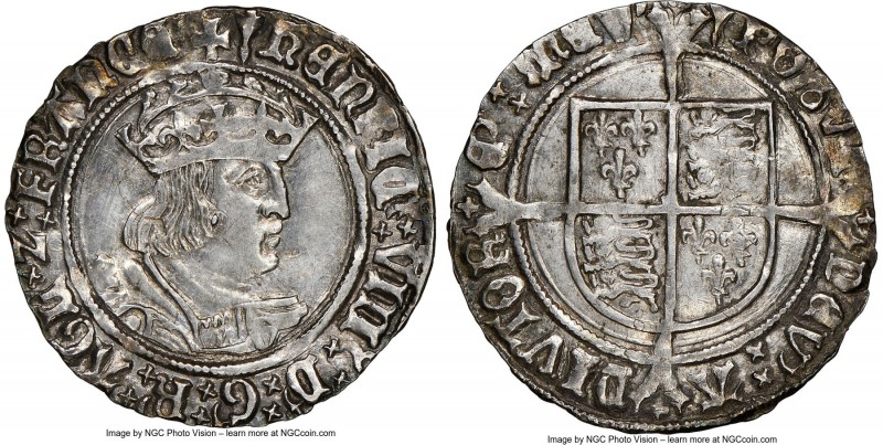 Henry VIII (1509-1547) Groat ND (1526-1544) UNC Details (Obverse Damage) NGC, Lo...