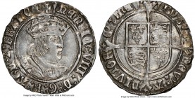 Henry VIII (1509-1547) Groat ND (1526-1544) UNC Details (Obverse Damage) NGC, London mint, Arrow mm, Second coinage, S-2337E. 25mm. 2.73gm. A razor-sh...