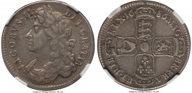 James II 1/2 Crown 1686 VF35 NGC, KM452. SECVNDO edge. Even wear actually accentuates the stronger features of the strike on this highly collectible 1...