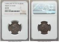 William & Mary silver "Tribute to Mary" Medallic Token ND (c. 1689) AU58 NGC, MI-696/95, Peck-636 var. Golden highlights over stormy gray surfaces. 
...