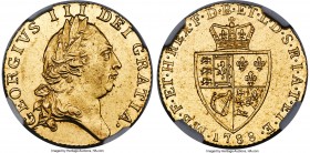 George III gold Guinea 1788 AU55 NGC, KM609, S-3729. Pleasingly lustrous for a representative that has undergone any degree of circulation, the planch...
