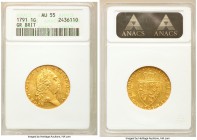 George III gold Guinea 1791 AU55 ANACS, KM609, S-3729. Bold strike and minimal wear to the reflective surfaces of this pleasing example.

HID0980124...