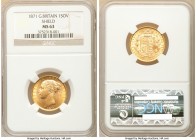Victoria gold "Shield" Sovereign 1871 MS63 NGC, KM752, S-3856. Die #29. A choice representative with ample cartwheel luster.

HID09801242017

© 20...
