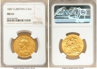 Victoria gold 2 Pounds 1887 MS61 NGC, KM768, S-3865. Jubilee head type.

HID09801242017

© 2020 Heritage Auctions | All Rights Reserved