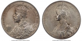George V silver Matte Specimen "Coronation" Medal 1911 SP62 Matte PCGS, BHM-4022, Eimer-1922b. 31mm. By BM. GEORGE V CROWNED JUNE 22 1911 His crowned ...