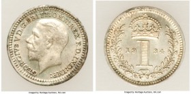 George V 4-Piece Uncertified Maundy Set 1934, 1) Penny - UNC. 12mm, 0.46gm. 2) 2 Pence - UNC. 14mm. 0.94gm. 3) 3 Pence - UNC. 16mm. 1.44gm. 4) 4 Pence...