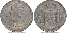 Ferdinand VII 8 Reales 1808 NG-M AU Details (Cleaned) NGC, Nueva Guatemala mint, KM64, Cal-113. Struck with the bust of Charles IV and the titles of F...