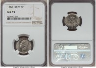 Republic 5 Centimes 1905 MS63 NGC, KM53. Portrait of President Nord Alexis. A fully brilliant coin.

HID09801242017

© 2020 Heritage Auctions | Al...