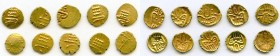 Cochin 10-Piece Lot of Uncertified Assorted gold Fanams ND (17th-18th Century) XF, Fr-1504. Average size 8.0mm. Average weight 0.38gm. Sold as is, no ...