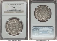 Charles & Johanna "Late Series" 4 Reales ND (1542-1557) G-M XF45 NGC, Mexico City mint, KM0018, Cal-80, Nesmith-46c. 33.5mm. Showcasing exceptional ey...