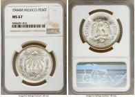 Estados Unidos Peso 1944-M MS67 NGC, Mexico City mint, KM455. An exceptionally frosty example with satin finish.

HID09801242017

© 2020 Heritage ...
