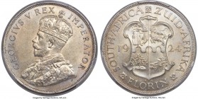 George V Florin 1924 MS62 PCGS, Pretoria mint, KM18, Hern-S237. Sharply struck, with golden toning over fully lustrous, lightly marked surfaces. Very ...