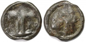 Keltische Münzen, GALLIA. CARNUTES. Potin ca. 2. Jahrhundert v. Chr. 3,26 g. 17,7 mm. Castelin, S.45 №266. Schön-sehr schön
