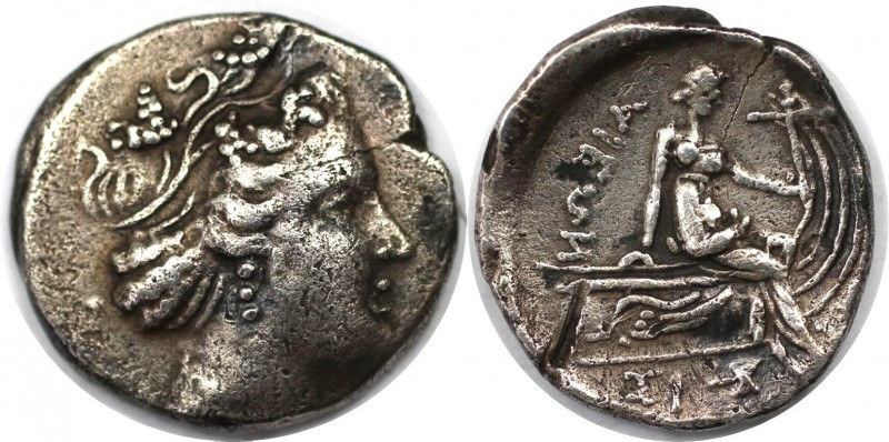 Griechische Münzen, EUBÖA. HISTIAIA. Tetrobol (2,32 g). 338-304 v. Chr. Vs.: Kop...