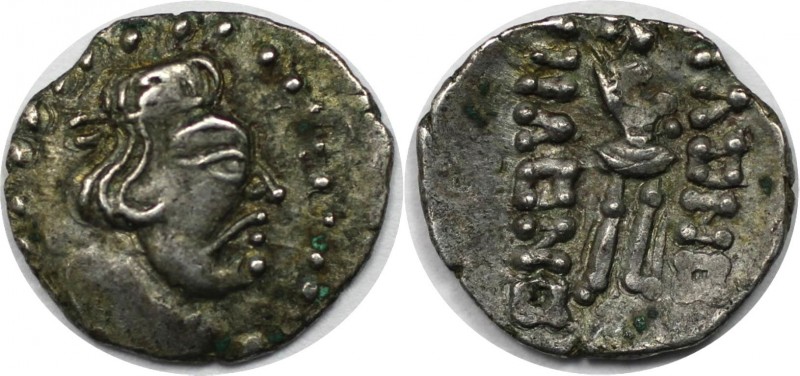 Griechische Münzen, KUSHAN. Heraios, ca. 1 - 30/50 n. Chr. Obol (0,52 g). Vs.: B...