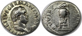 Römische Münzen, MÜNZEN DER RÖMISCHEN KAISERZEIT. Vitellius, 69 n. Chr. Denar, April - Dezember. Mzst. Rom. (2,70 g) Vs.: A VITELLIVS GERMAN IMP TR P,...