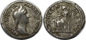 Römische Münzen, MÜNZEN DER RÖMISCHEN KAISERZEIT. Sabina, 119(?) - 136/137 n. Chr. Denar, Mzst. Rom. (3,22 g) Vs.: SABINA AVGVSTA HADRIANI AVG P P, dr...