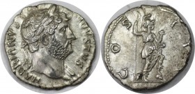 Römische Münzen, MÜNZEN DER RÖMISCHEN KAISERZEIT. Hadrian, 117-138 n. Chr. Denar 125-128 n. Chr., Mzst. Rom. (3.0 g) Vs.: HADRIANVS AVGVSTVS, Kopf mit...
