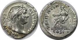 Römische Münzen, MÜNZEN DER RÖMISCHEN KAISERZEIT. Hadrianus, 117-138 n. Chr. Denarius, Roma, 134-138 n. Chr. (3,37 g) Vs.: HADRIANVS AVGVSTVS P P, Kop...